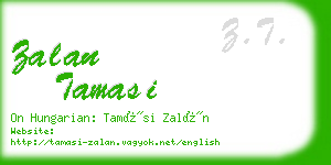 zalan tamasi business card